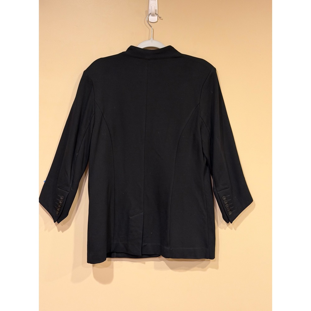 Cabi Womens Blazer Black Size 10 Single Button 3/4 Sleeve Ponte Knit Career - Picture 3 of 6